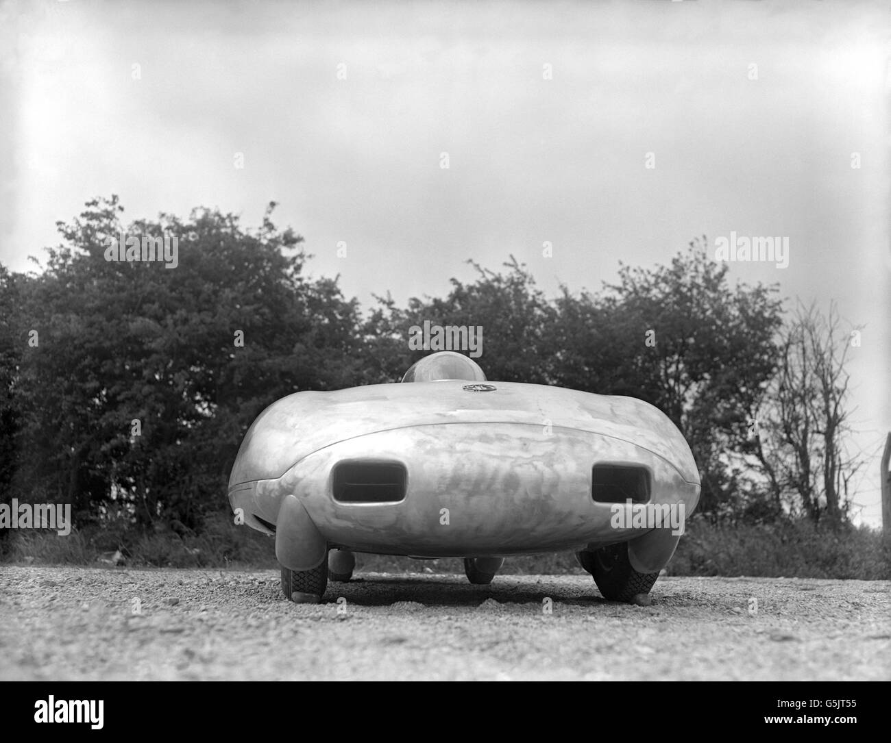 Weltrekord-Versuch - MG Car - Stirling Moss Stockfoto