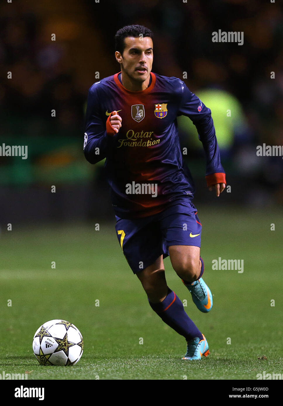 Fußball - UEFA Champions League - Gruppe G - Celtic gegen Barcelona - Celtic Park. Pedro Rodriguez, Barcelona Stockfoto