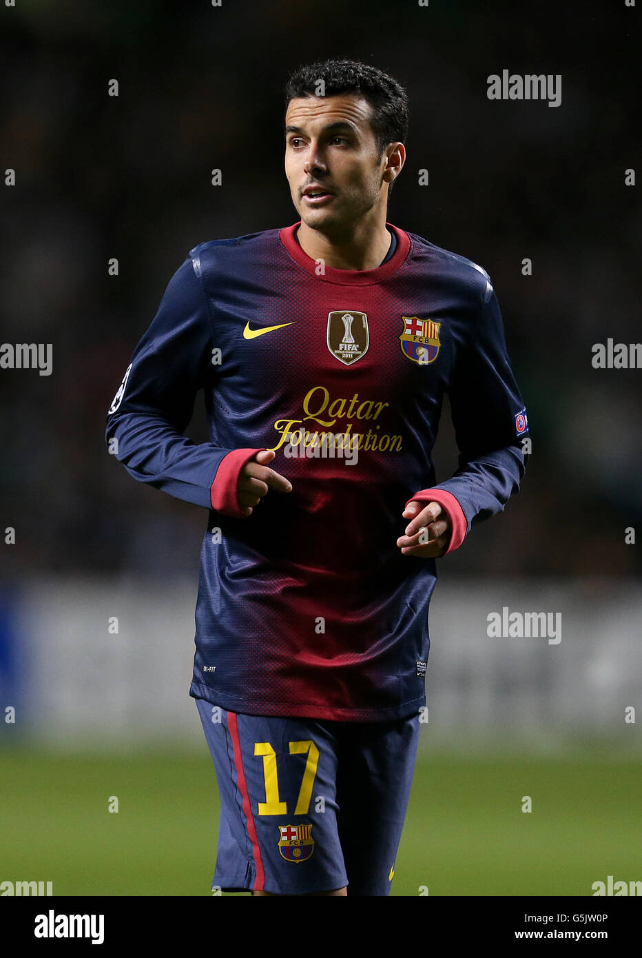 Fußball - UEFA Champions League - Gruppe G - Celtic gegen Barcelona - Celtic Park. Pedro Rodriguez, Barcelona Stockfoto