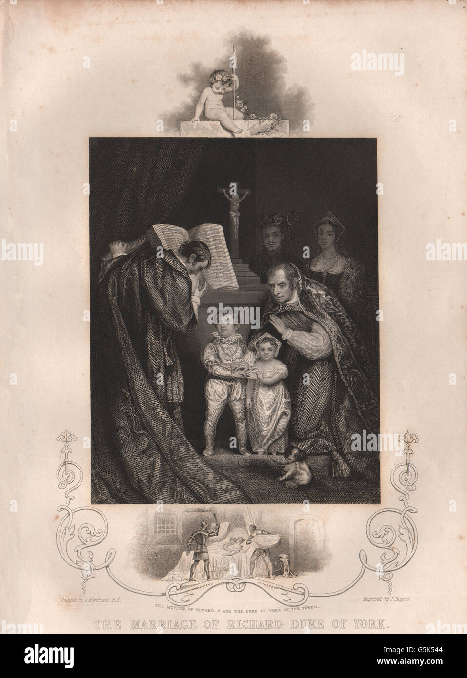 Prinzen im TOWER: Ehe von Richard Herzog von York. Edward V. Murder, 1853 Stockfoto