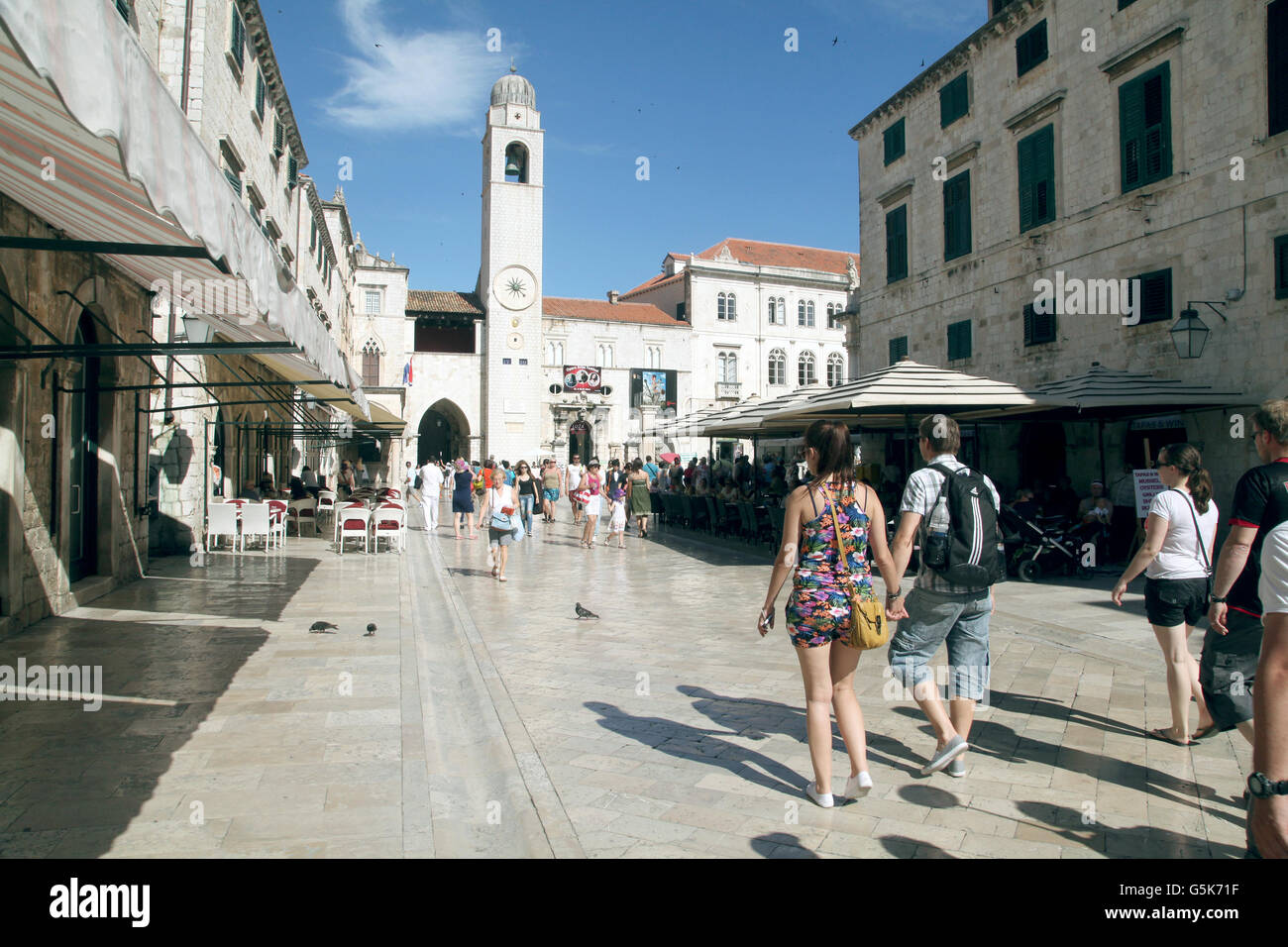 Strådun Hauptstraße in Dubrovnik Stockfoto