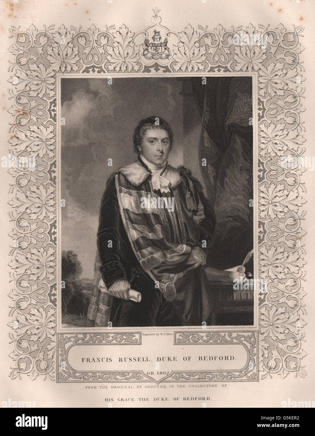 BRITISCHE Geschichte: Francis Russell, Herzog von Bedford. TALLIS, antiken print 1853 Stockfoto