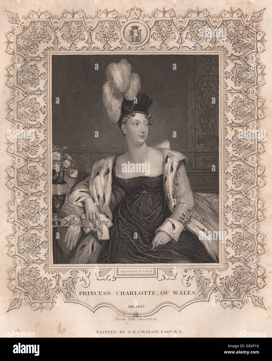 Prinzessin CHARLOTTE von WALES: Tochter von König Georg IV. Starb bei der Geburt 1853 Stockfoto