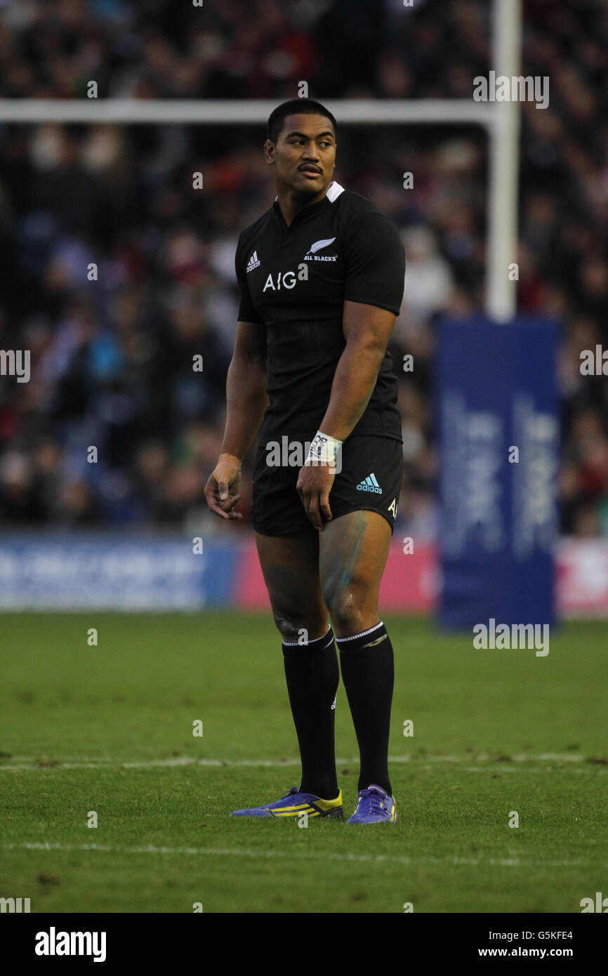 Rugby Union - EMV-Test - Schottland / Neuseeland - Murrayfield. Julian Savea, Neuseeland Stockfoto