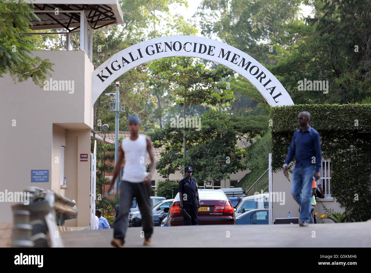 Eingang zum Kigali Memorial Centre, Genozid Museum von Kigali, Ruanda, Afrika Stockfoto