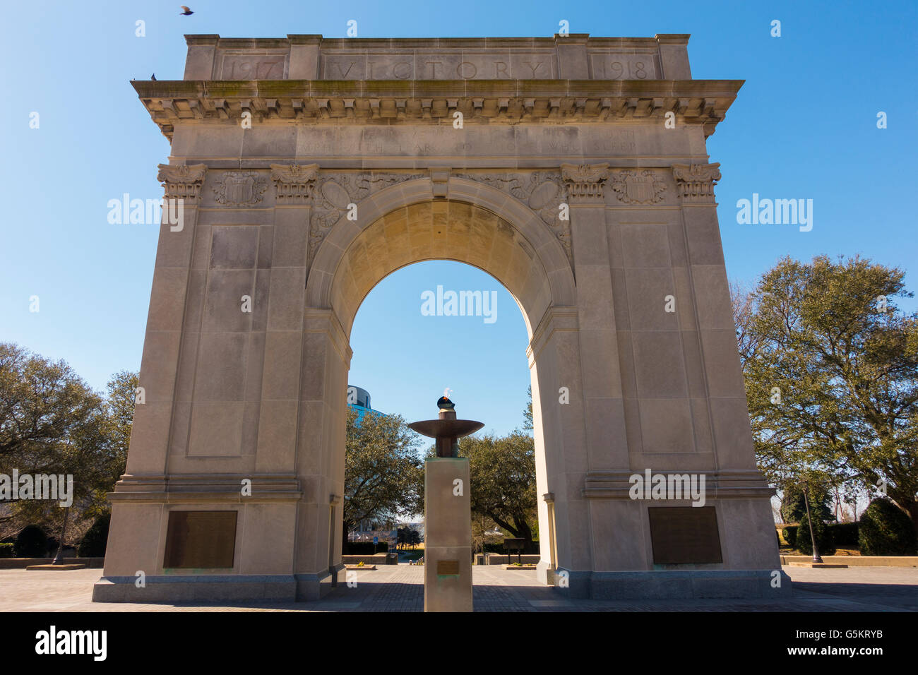 Triumphbogen in Newport News, Virginia Stockfoto