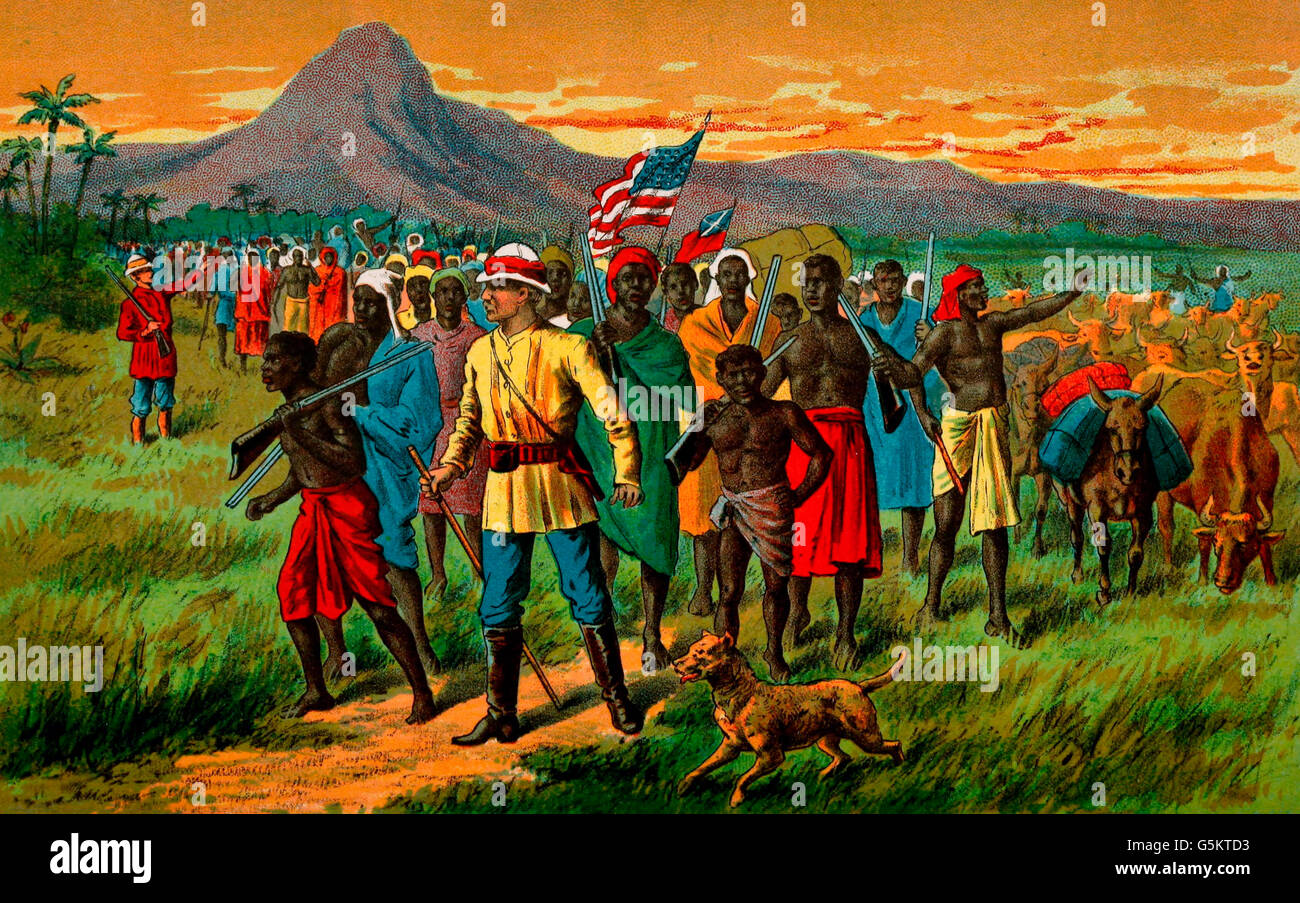 Rabatt für das Herz von Afrika, auf der Jagd nach Dr. Livingstone Stockfoto