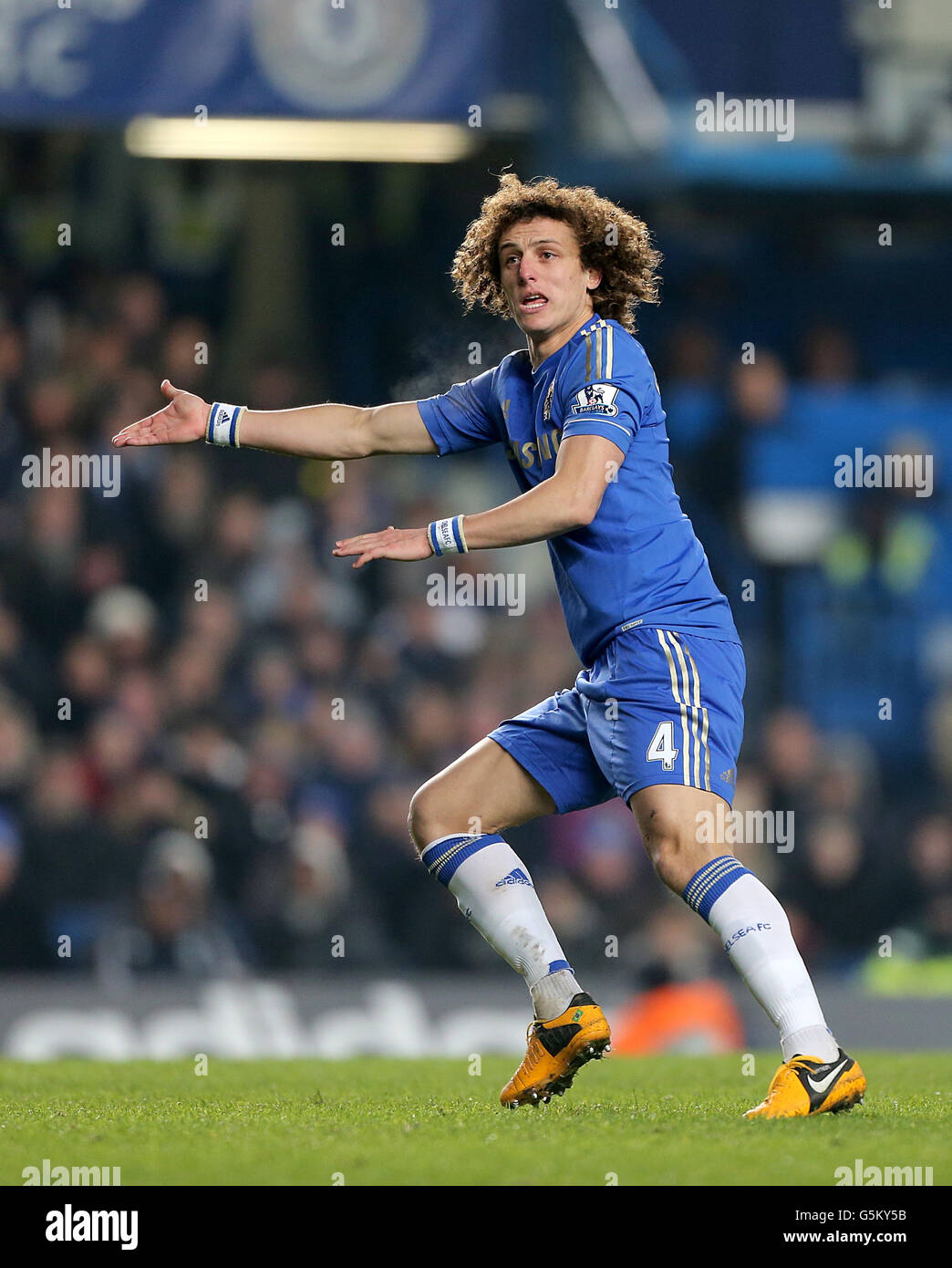 Fußball - Barclays Premier League - Chelsea / Southampton - Stamford Bridge. David Luiz, Chelsea Stockfoto