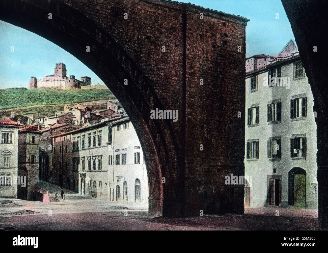 Szene aus Dem Leben des Heiligen Franz von Assisi, 13. Halbmonatsschrift. Szene aus dem Leben des Heiligen Franziskus von Assisi, 13. Jahrhundert. Stockfoto