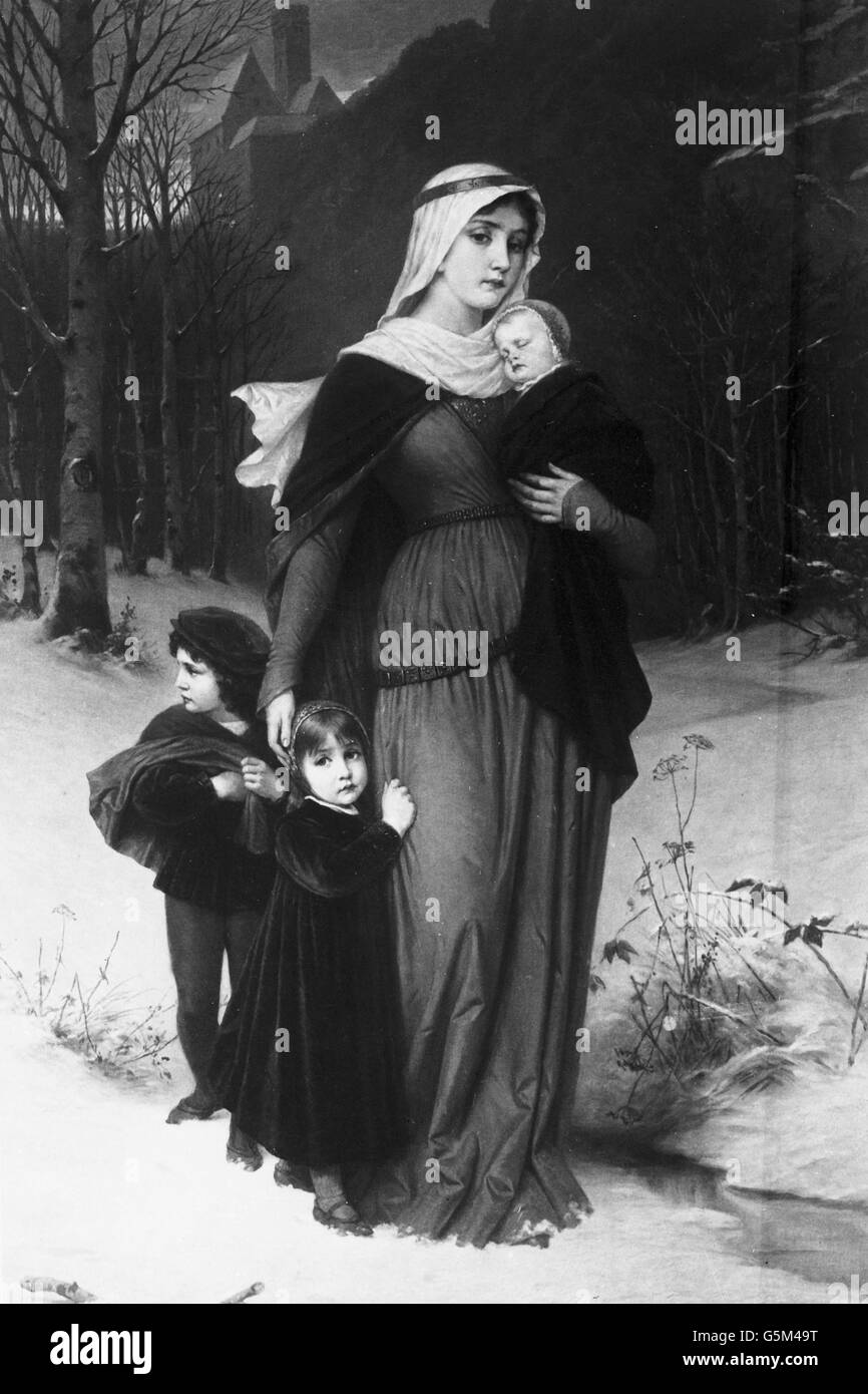 Szene aus Dem Leben der Heiligen Elisabeth von Thueringen. Szene aus dem Leben der Heiligen Elisabeth von Ungarn. Stockfoto