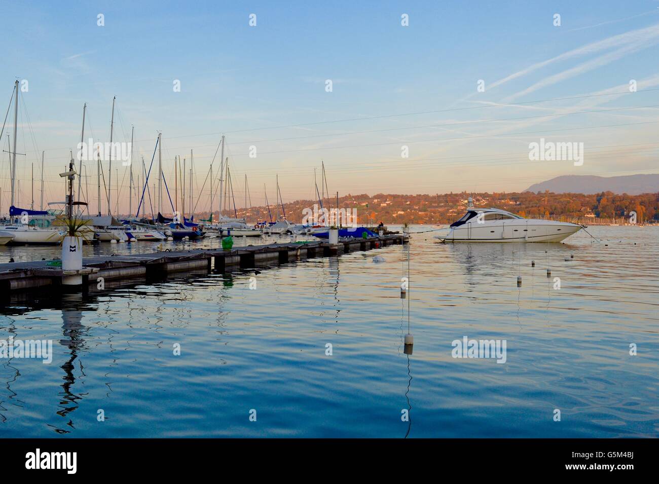 Lac Léman, Genève Stockfoto