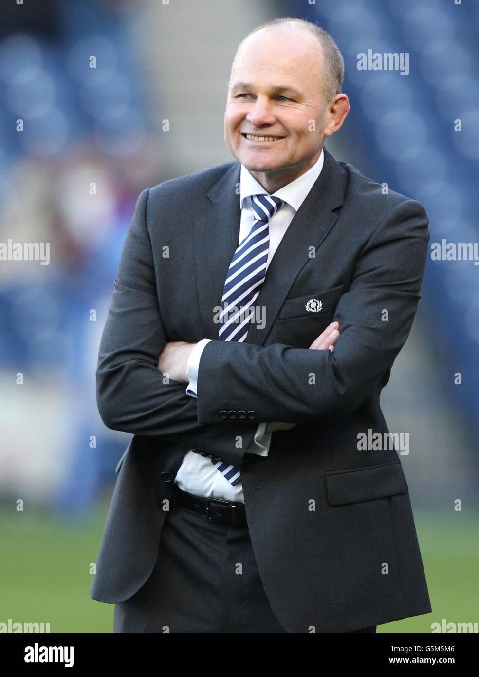 Rugby Union - EMV-Test - Schottland / Südafrika - Murrayfield. Andy Robinson, Manager von Schottland, während des EMC Test Matches in Murrayfield, Edinburgh. Stockfoto