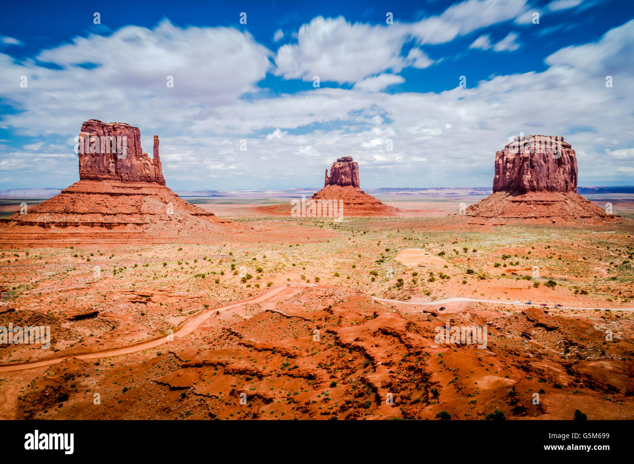Herzlich Willkommen Sie in atemberaubende Monument Valley! Stockfoto