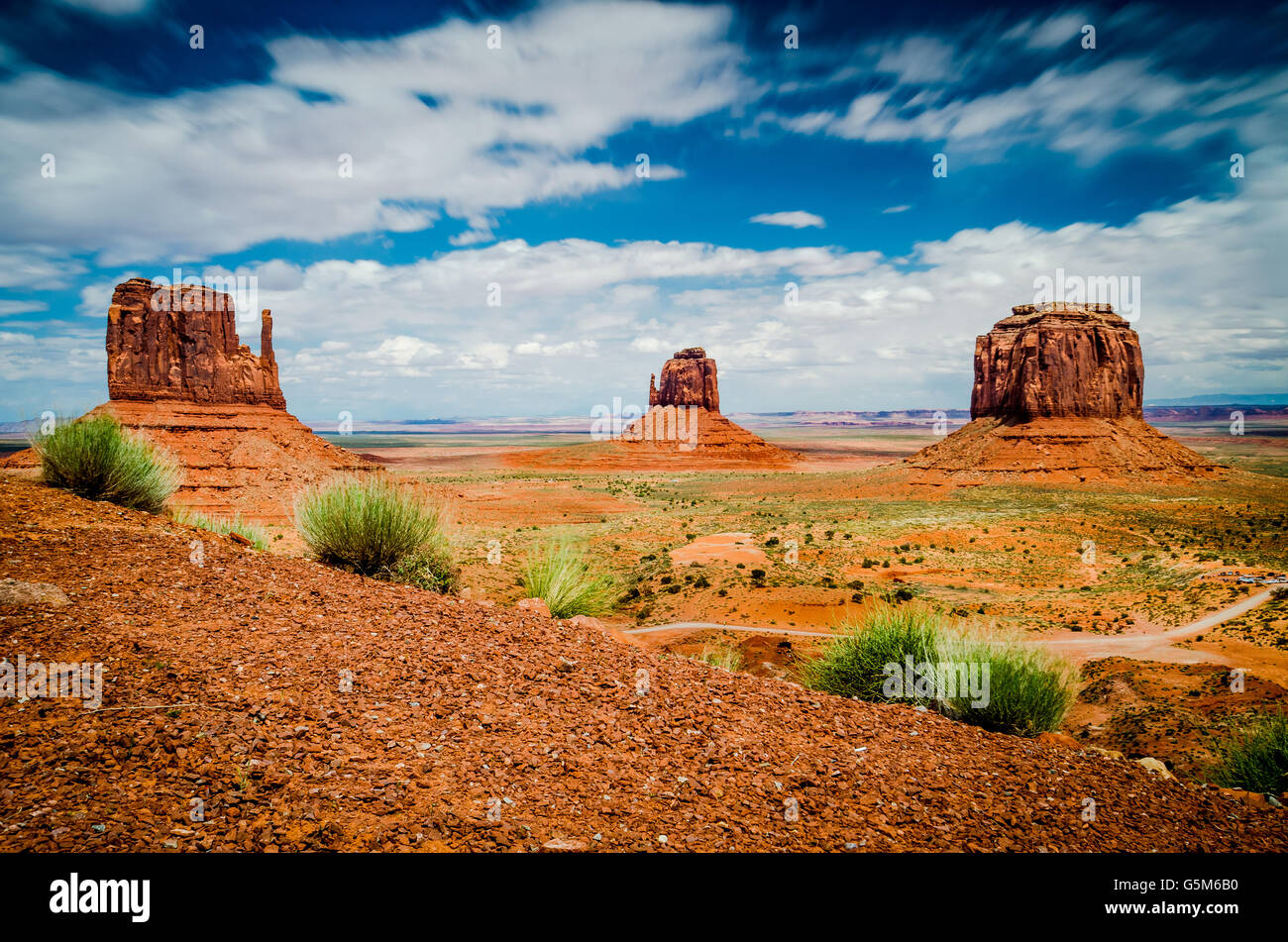 Herzlich Willkommen Sie in atemberaubende Monument Valley! Stockfoto
