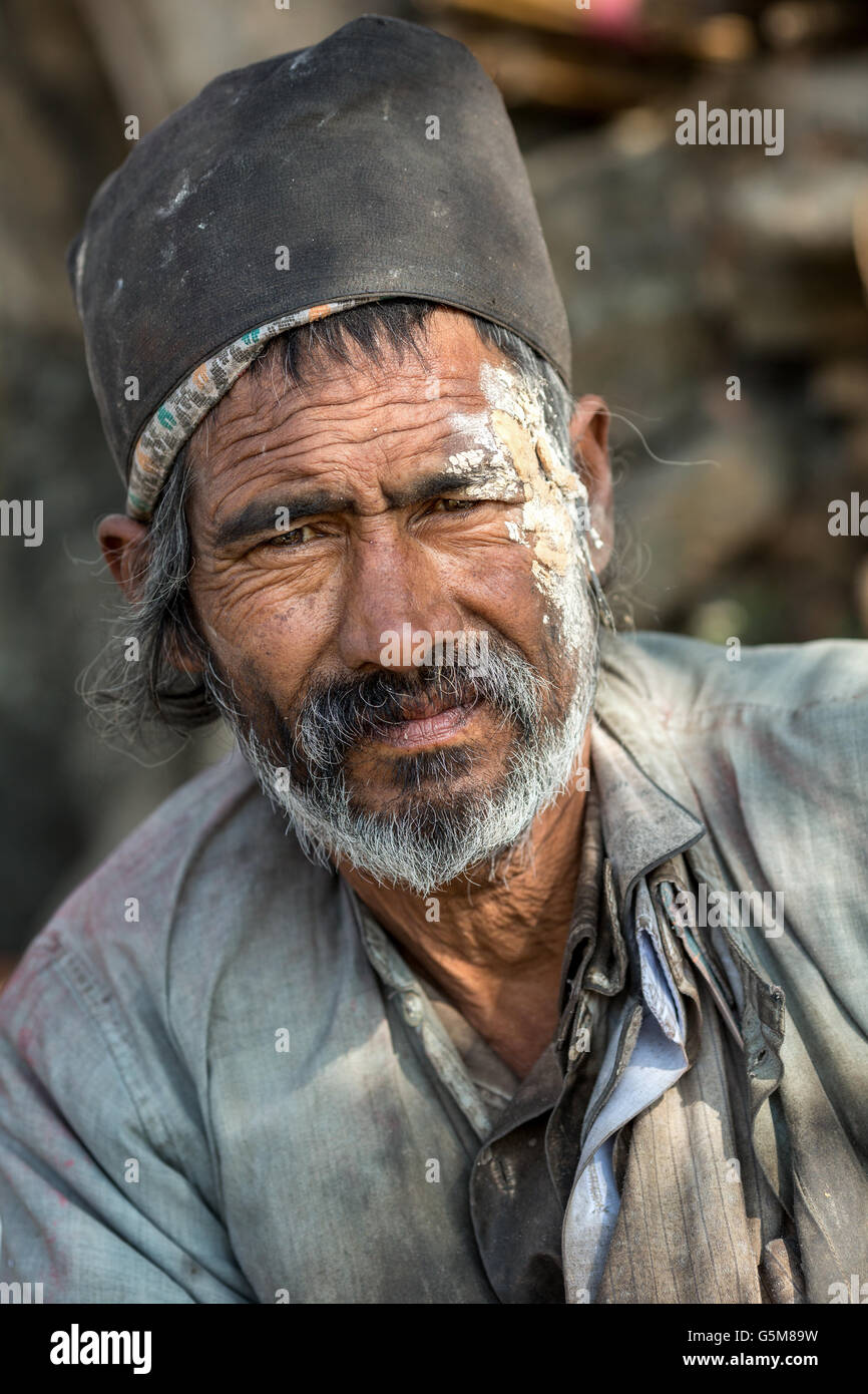 Nepalesen Straße Arbeiter, Kathmandu, Nepal Stockfoto