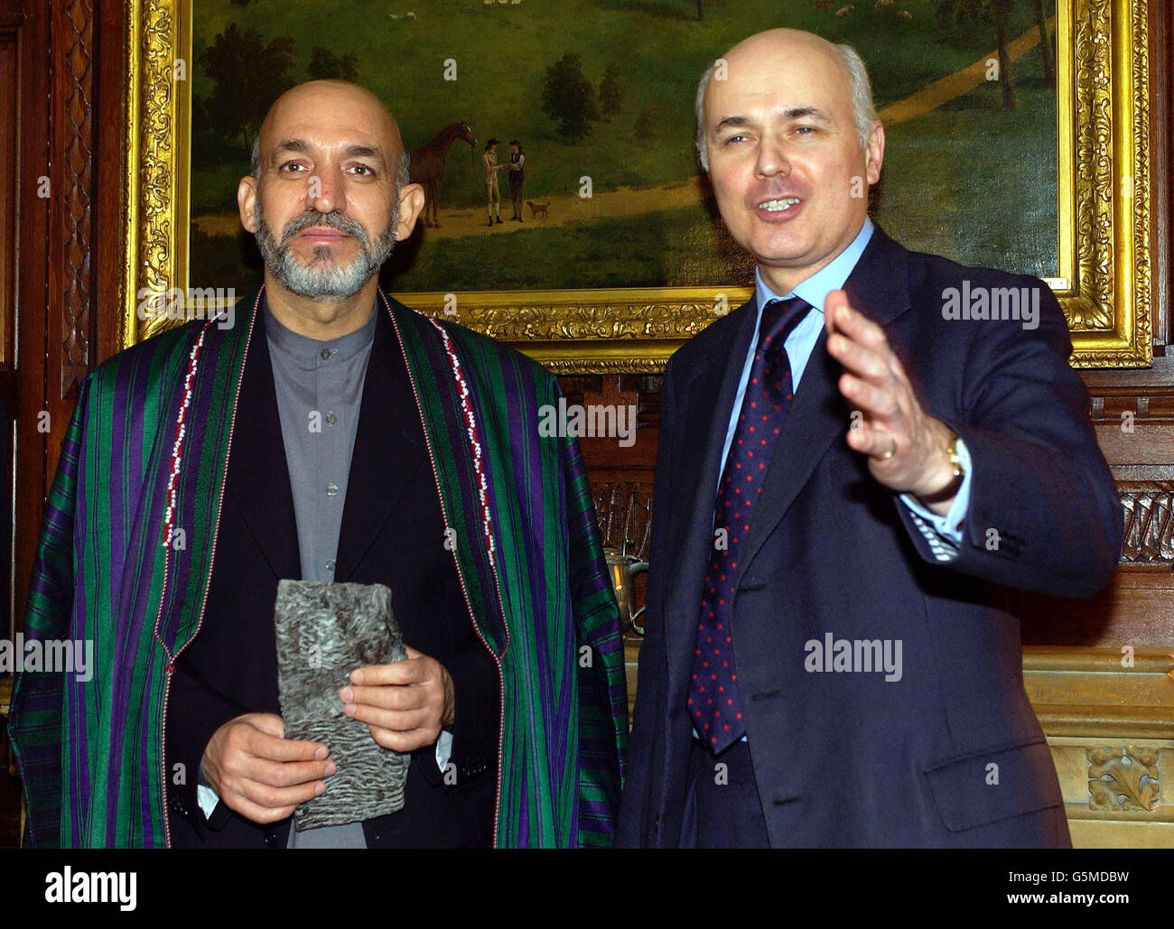 Hamid Karzai und Duncan Smith Stockfoto