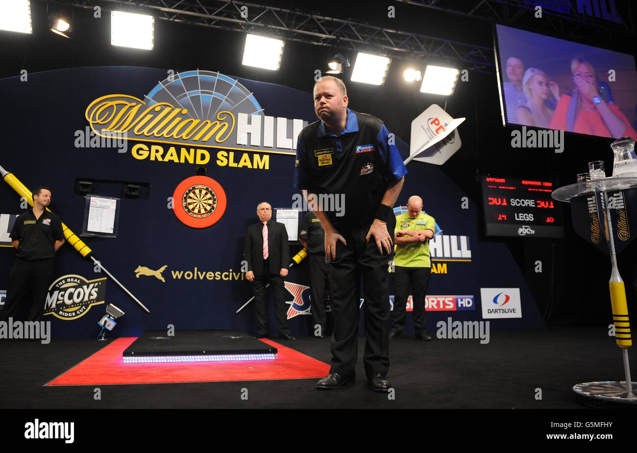 Dart Grand Slam of Darts Wolverhampton Civic Hall Stockfotografie