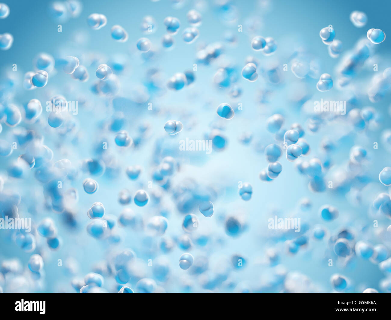 Tropfen des reinen Wassers. Wasser ist eine chemische Verbindung mit einem Sauerstoff- und zwei Wasserstoffatomen Stockfoto