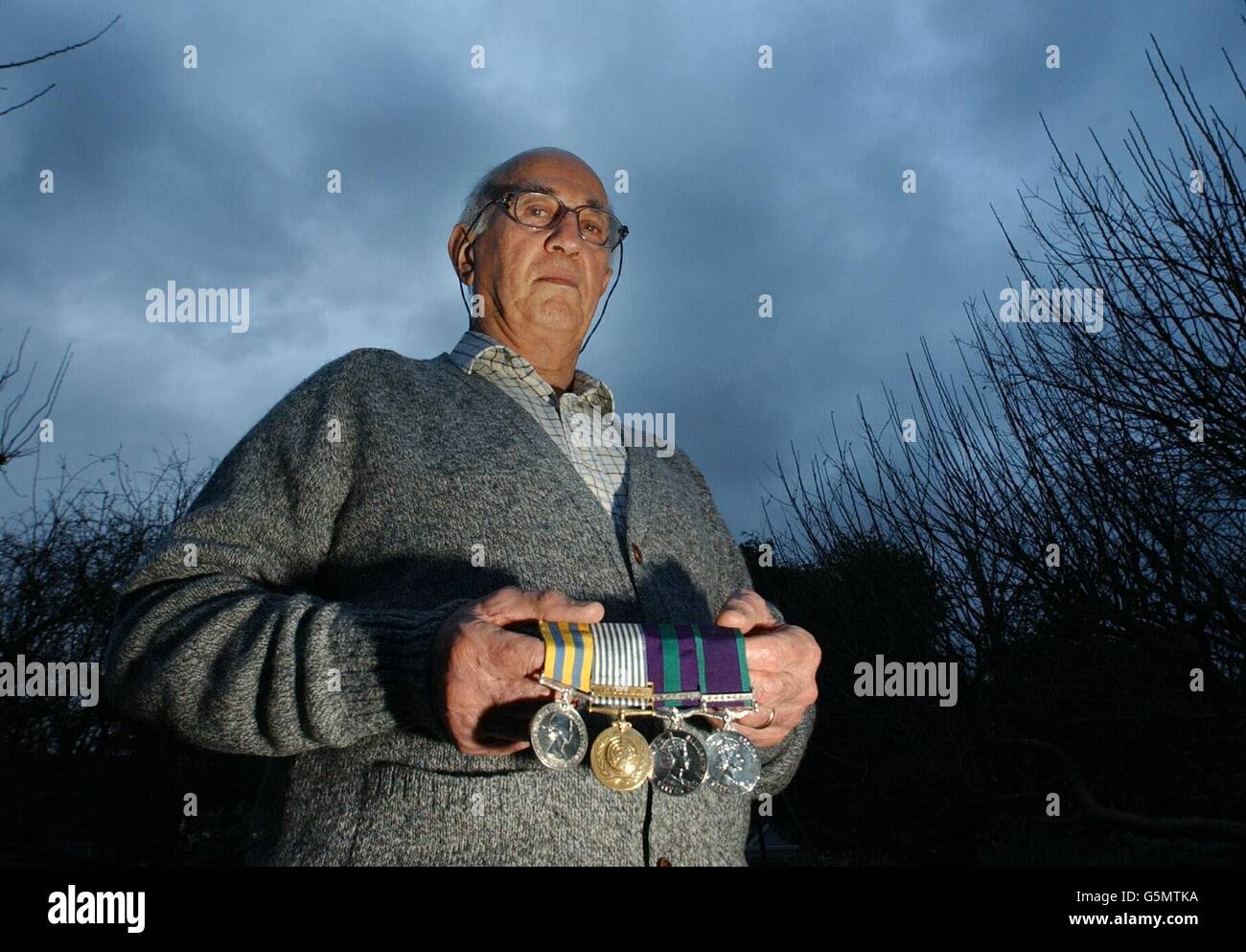 Ehemalige königliche Artillerie Major John Perry Stockfoto