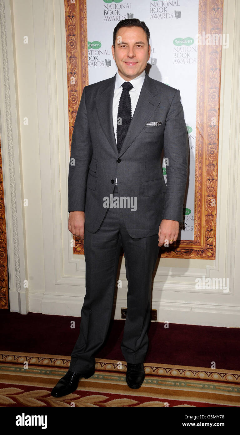David Walliams kommt bei den Specsavers National Book Awards im Mandarin Hotel in London an. Stockfoto