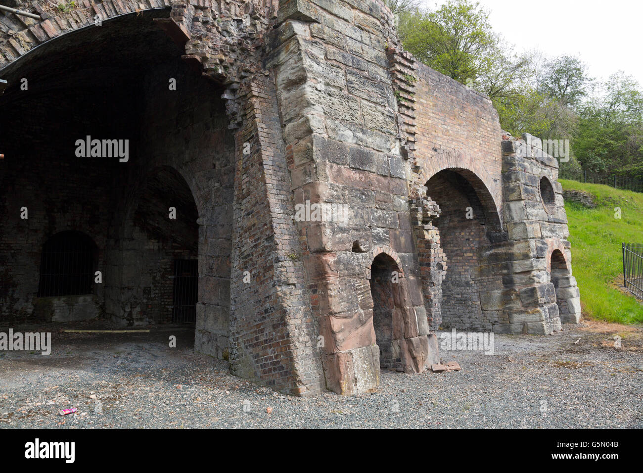 Die erhaltenen Bedlam Öfen in Ironbridge, Shropshire, England, UK Stockfoto