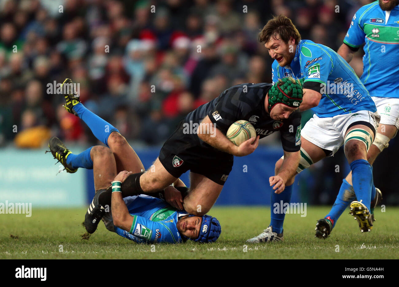 Rugby-Union - Heineken Cup - zwei Pool - Leicester Tigers V Benetton Treviso - Welford Road Stockfoto