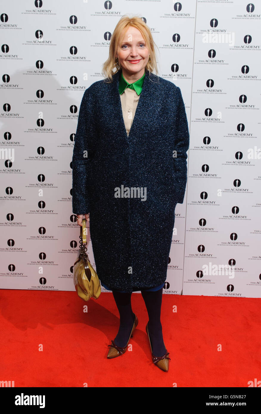 Miranda Richardson bei der Ankunft an der Academy of Motion Picture Arts and Sciences Feier der Karriere von Pedro Almodovar, im Curzon Soho Cinema, im Zentrum von London. Stockfoto