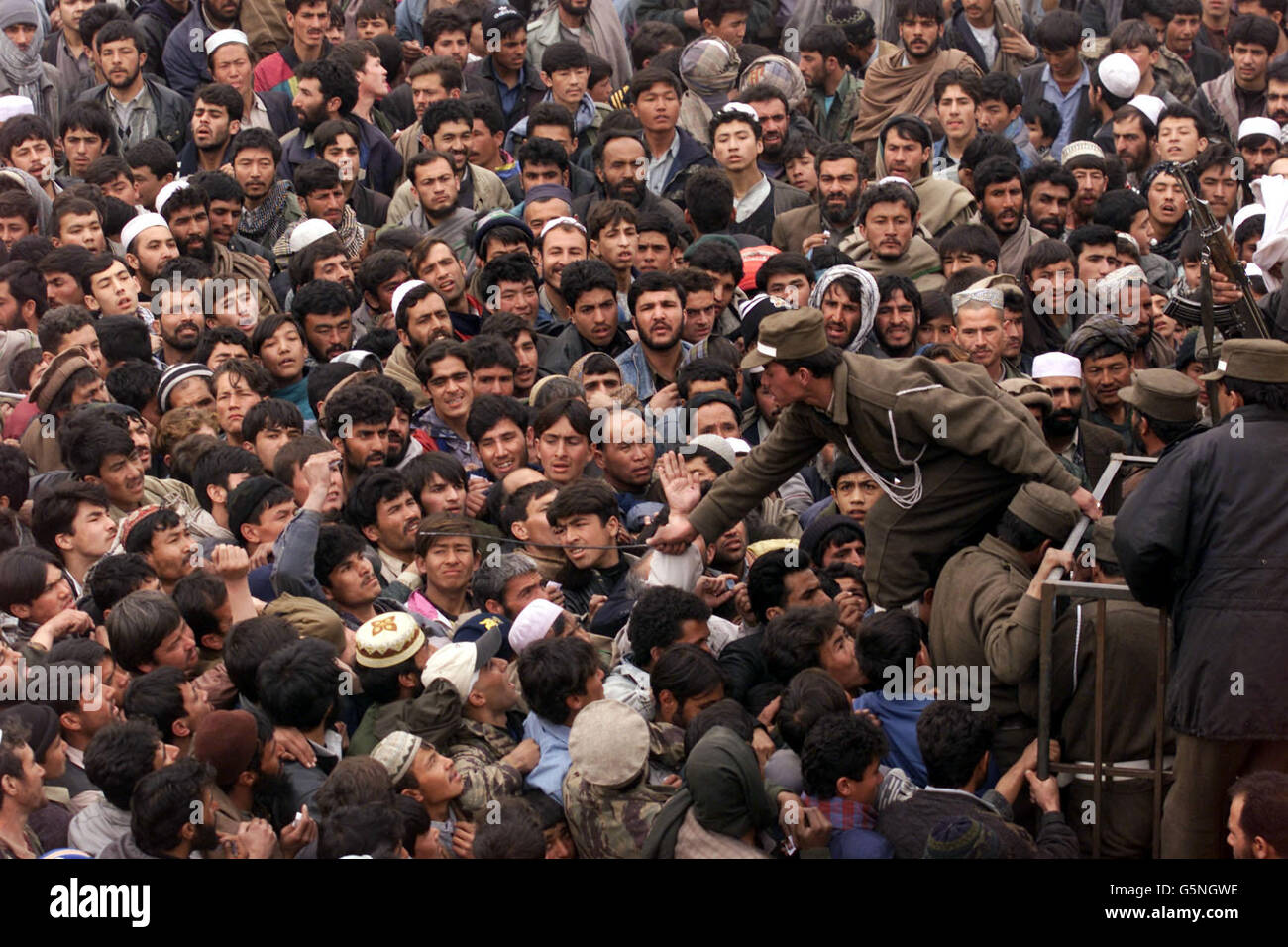 Fußballspiel in Kabul Stockfoto