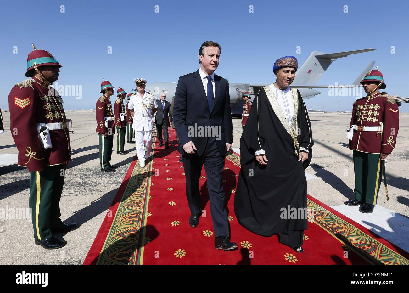 Cameron besucht Oman Stockfoto