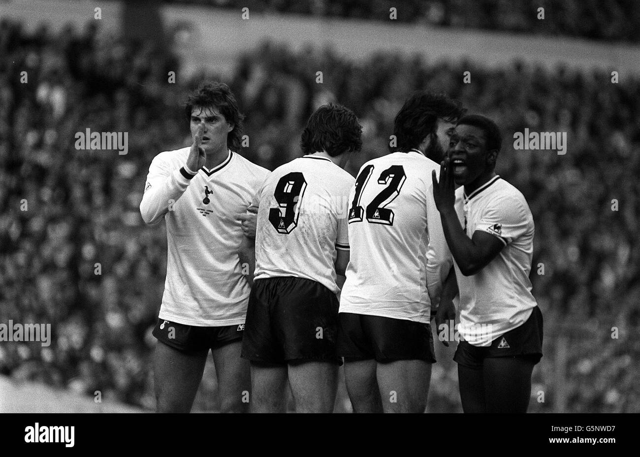 Sporen V Liverpool 82 Milk Cup Stockfoto