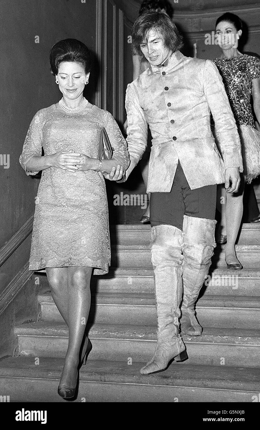 Prinzessin Margaret und Rudolf Nurejew: 1968 Stockfoto
