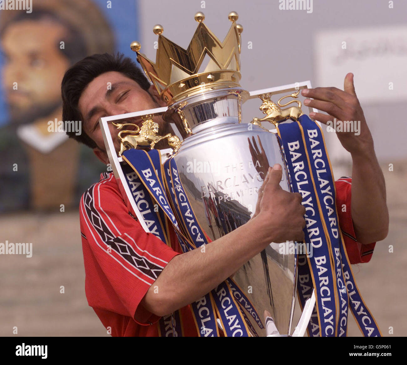 Manchester United Fan In Afghanistan Stockfoto