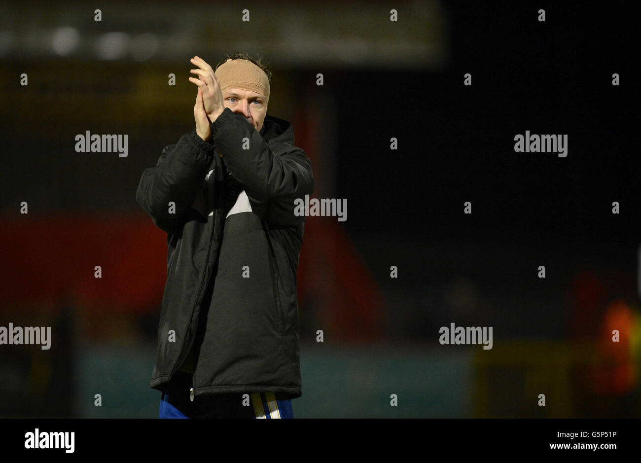 Fußball - Npower Football League One - Stevenage gegen Coventry City - Lamex Stadion Stockfoto