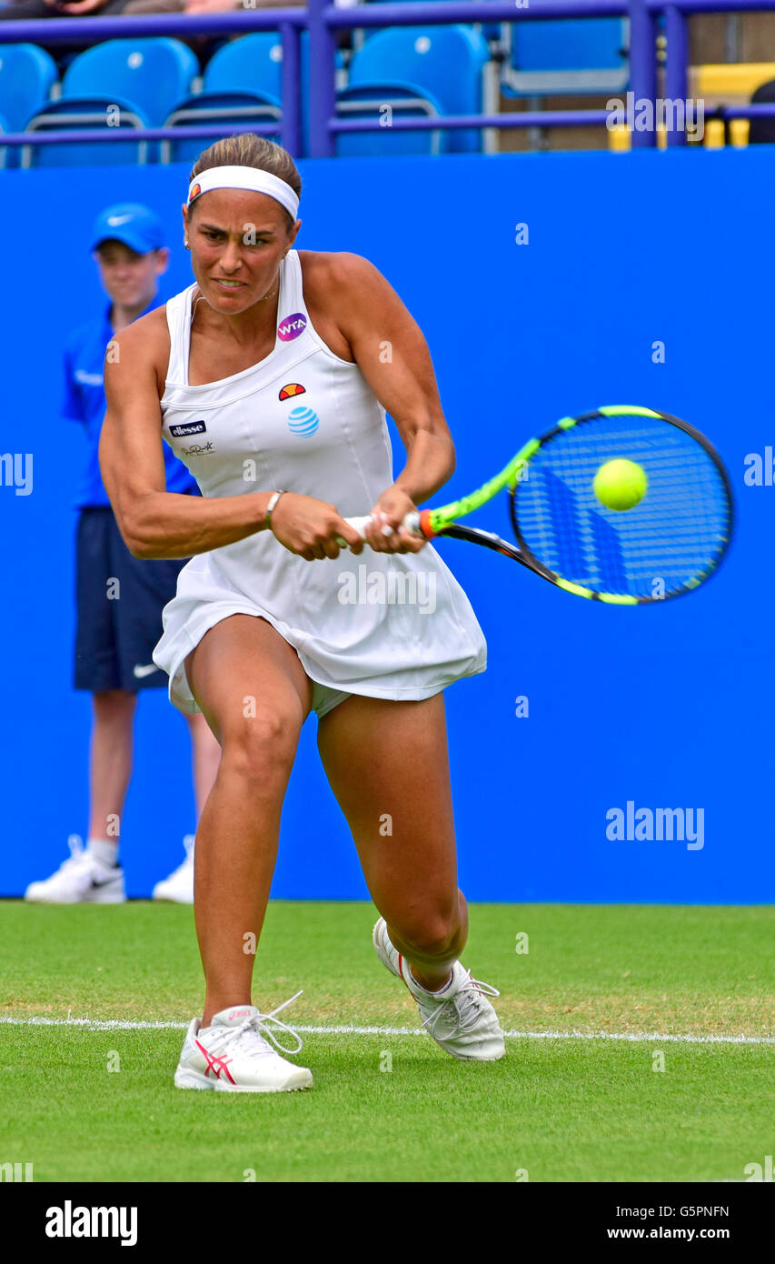 Monica Puig (Puerto Rico) spielen bei den Aegon International, Eastbourne 2016 Stockfoto