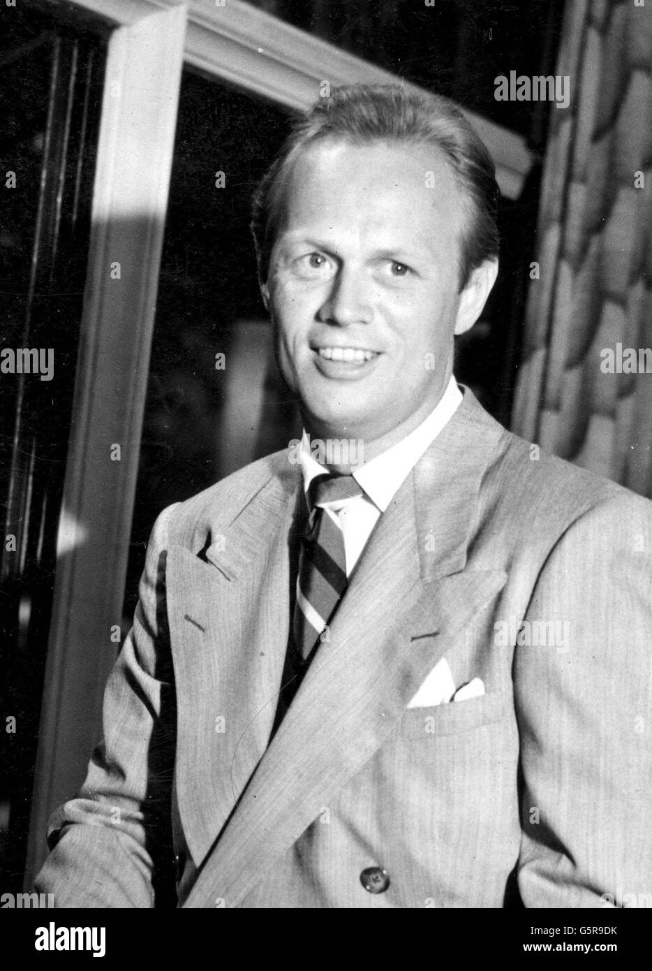 26. DEZEMBER: Richard Widmark, 34-jähriger amerikanischer Schauspieler, in London, tritt im Film „Night and the City“ auf Stockfoto