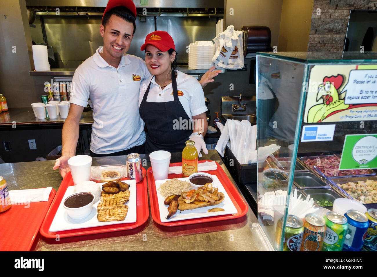 Miami Florida, La Granja Downtown, Restaurant Restaurants Essen Essen Essen Essen Essen gehen Cafe Cafés Bistro, peruanisches Essen, lateinamerikanische lateinamerikanische ethnische Immi Stockfoto