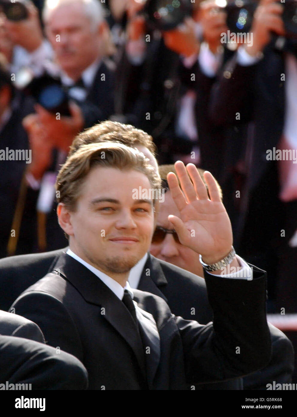 Leonardo DiCaprio bei der Premiere von Martin Scorsese' neuestem Film 'Gangs of New York' während der Filmfestspiele von Cannes. Stockfoto