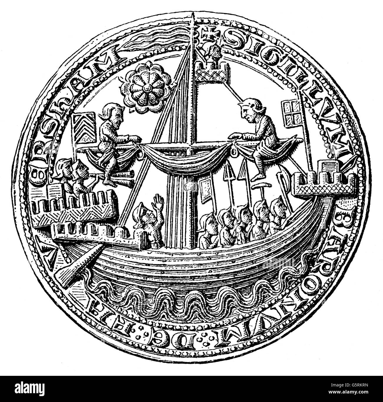 Transport / Transport, Navigation, Kriegsschiff, englisches