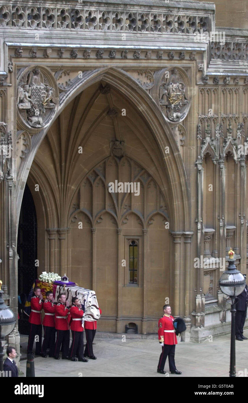Königin-Mutter Beerdigung Stockfoto