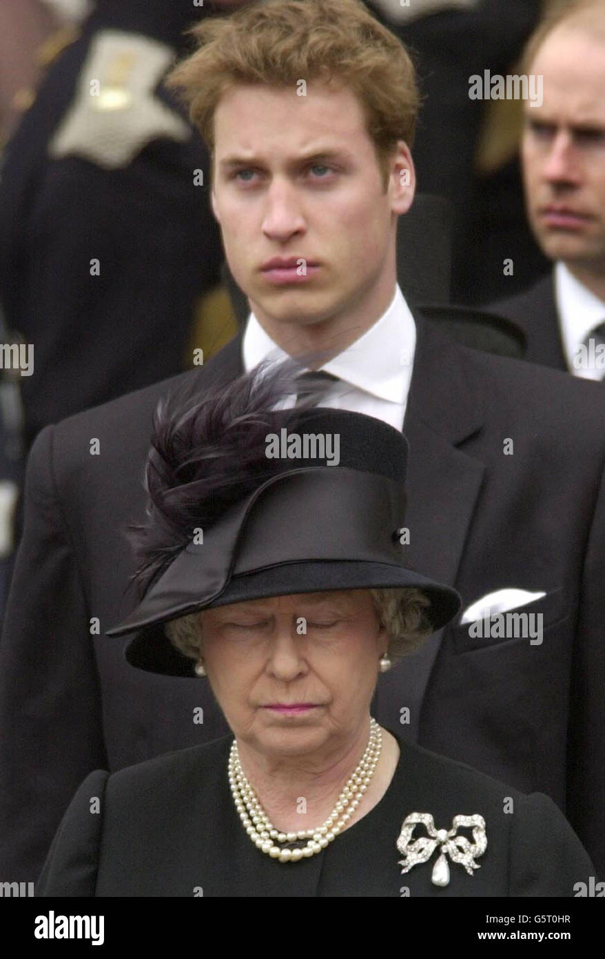 Beerdigung Mutter Königin / Queen Elizabeth II und Prinz William Stockfotografie Alamy