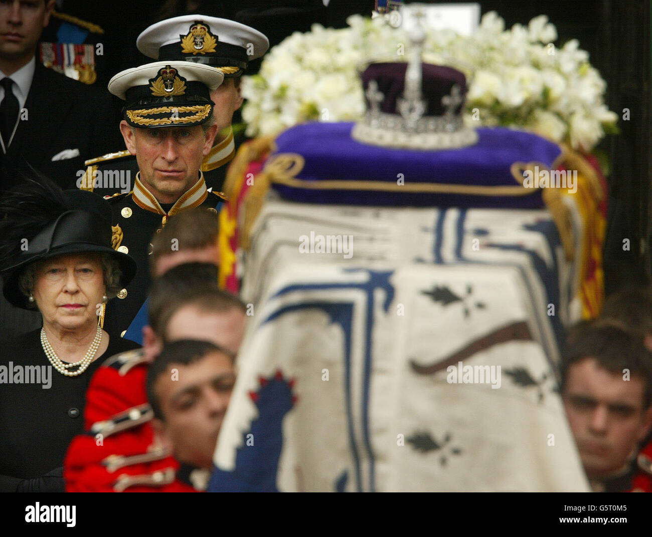 Royalty - Begräbnis der Königin-Mutter - London Stockfoto