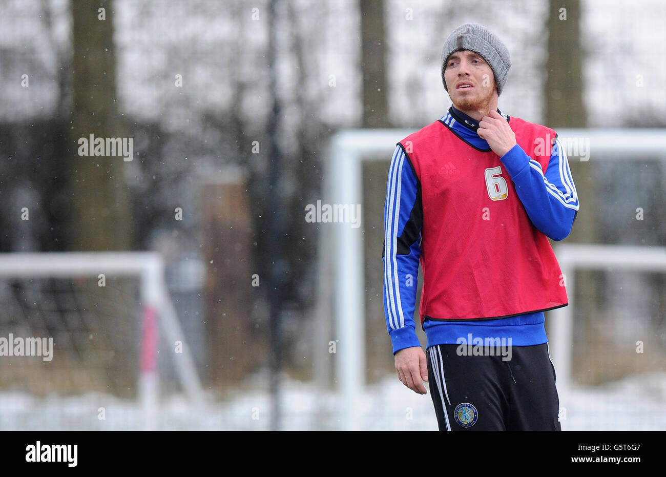 Fußball - FA Cup vierte Runde - Macclesfield Town gegen Wigan Athletic - Macclesfield Town Training Session - Egerton Football Club. Sam Wedgbury von MacClesfield Town während des Trainings im Egerton Football Club, Knutsford, Ceshire. Stockfoto