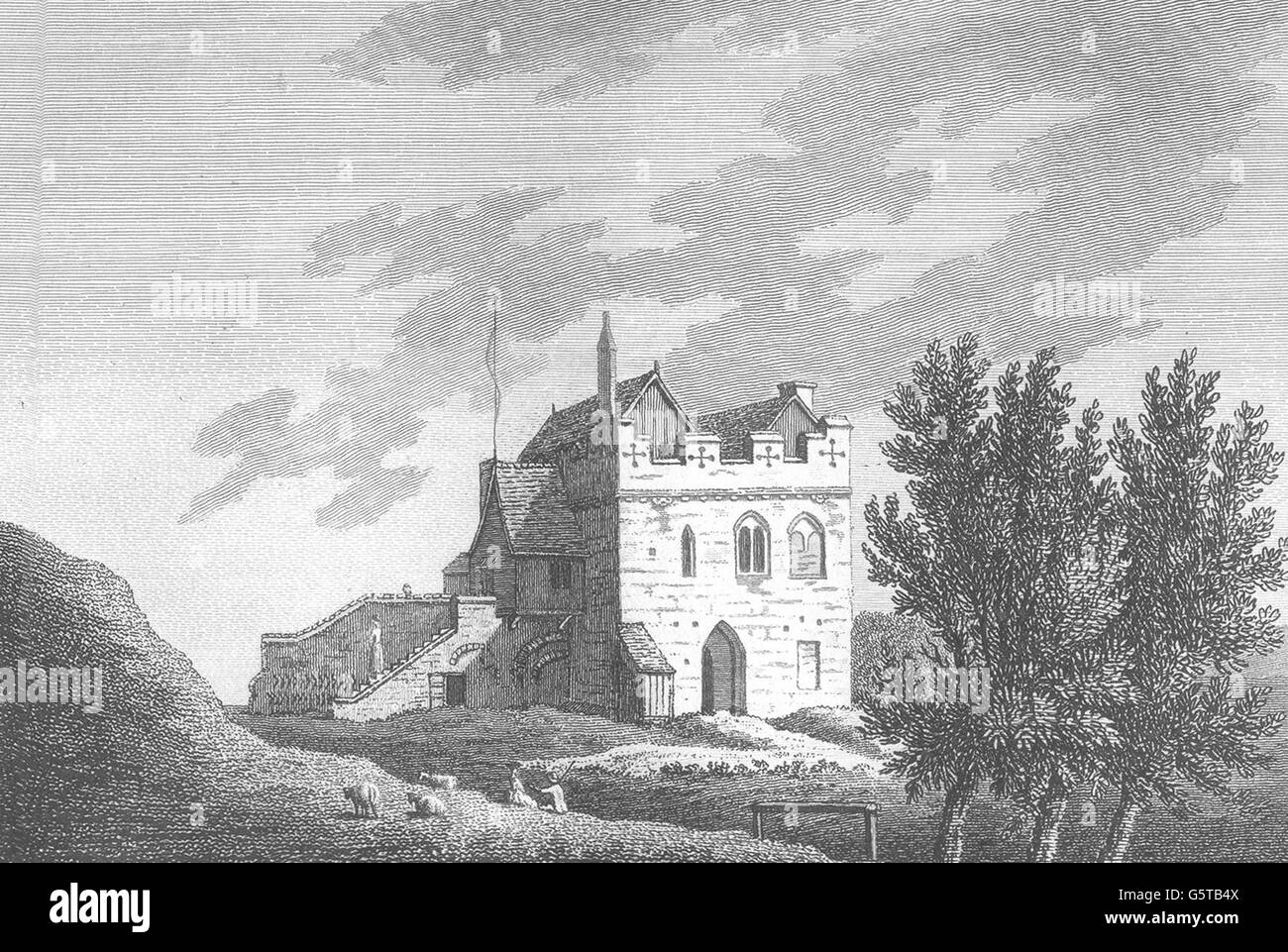 CAMBRIDGESHIRE: Cambridge Schloss. Grose, antiken print 1783. Stockfoto