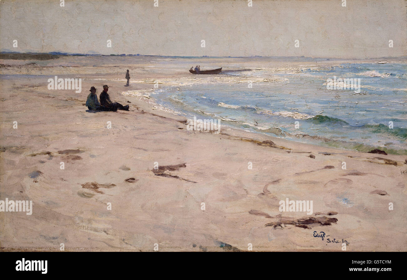 Eilif Peterssen - vom Strand von Sele Stockfoto