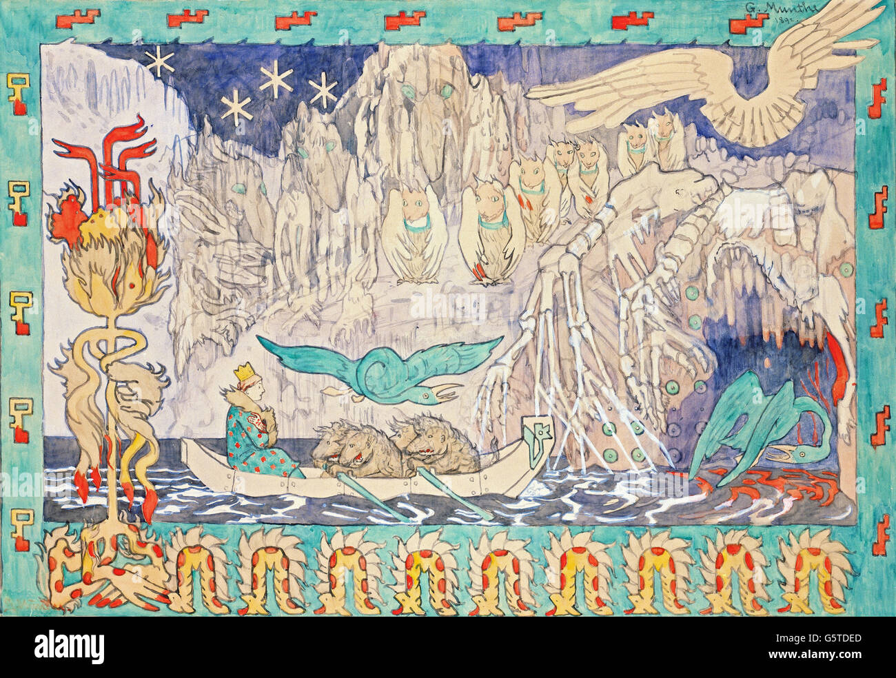 Gerhard Munthe - In der Riese Lair Stockfoto