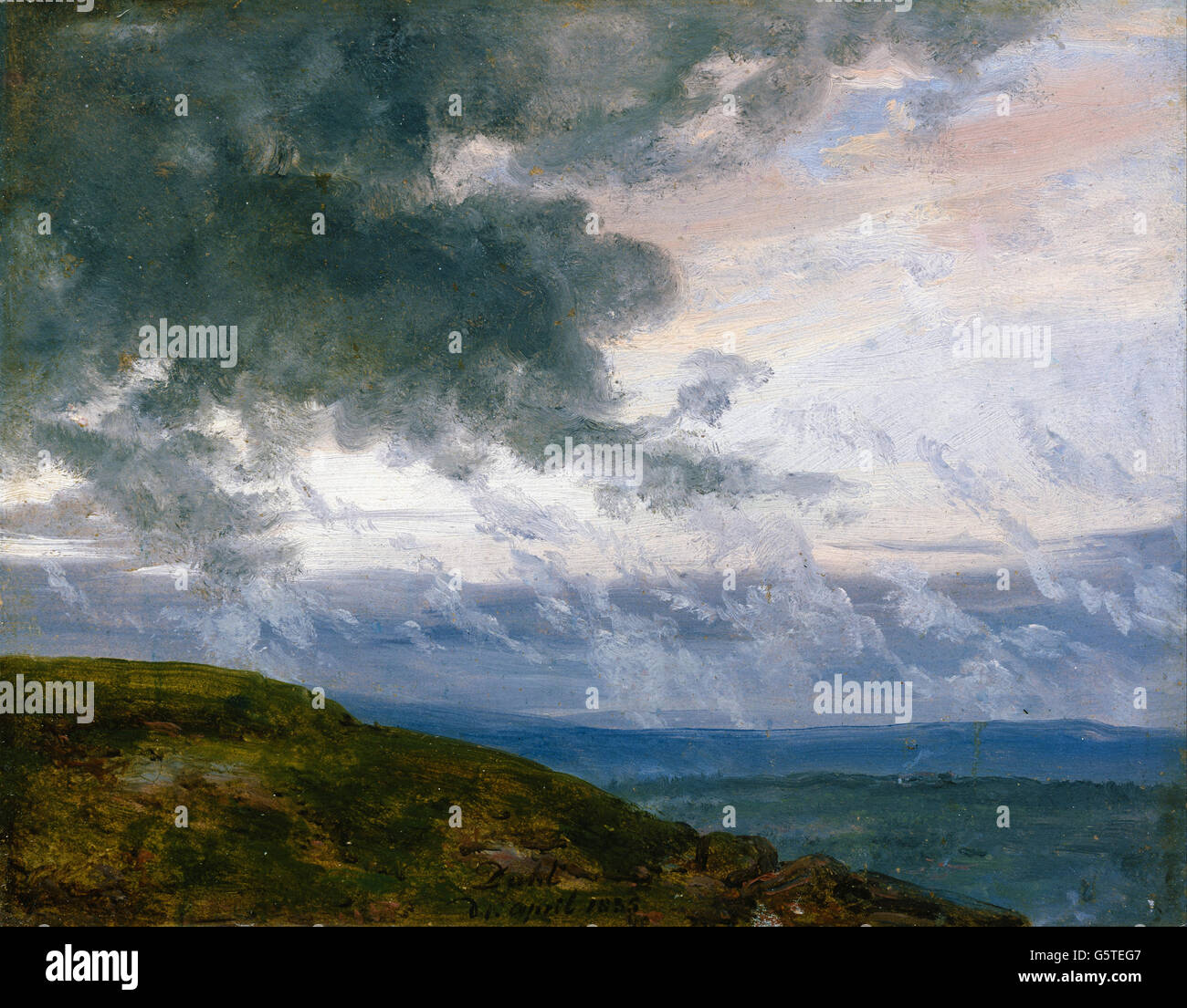 Johan Christian Dahl - Studie treiben Wolken Stockfoto