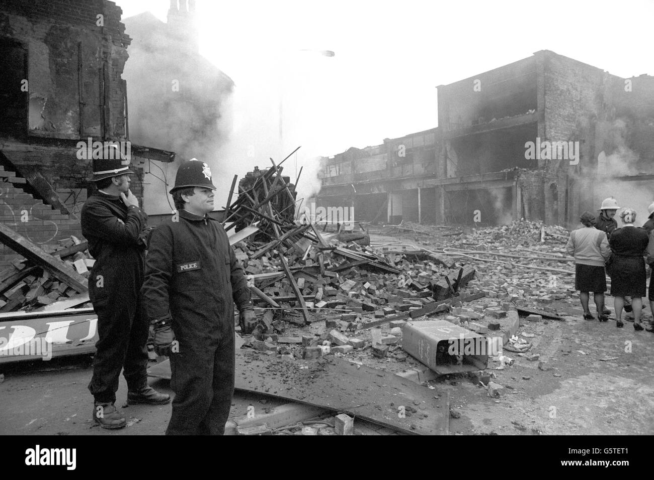 Britische Verbrechen - Unruhen - Handsworth Aufstände - Birmingham - 1985 Stockfoto
