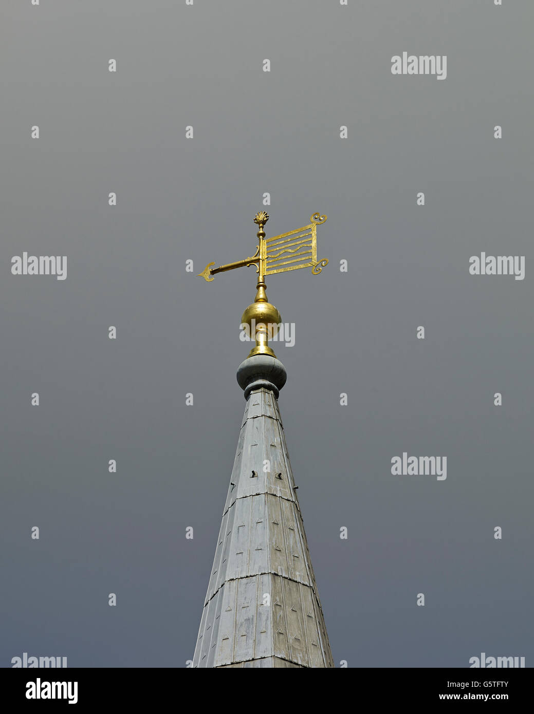 St. Lawrence Jewry, Kirche in der City of London, von Christopher Wren 1670er Jahre. Rost-Wetterfahne Stockfoto