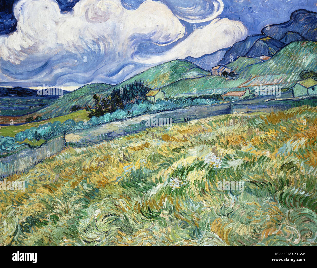 Vincent Van Gogh - Landschaft von Saint-Rémy Stockfoto