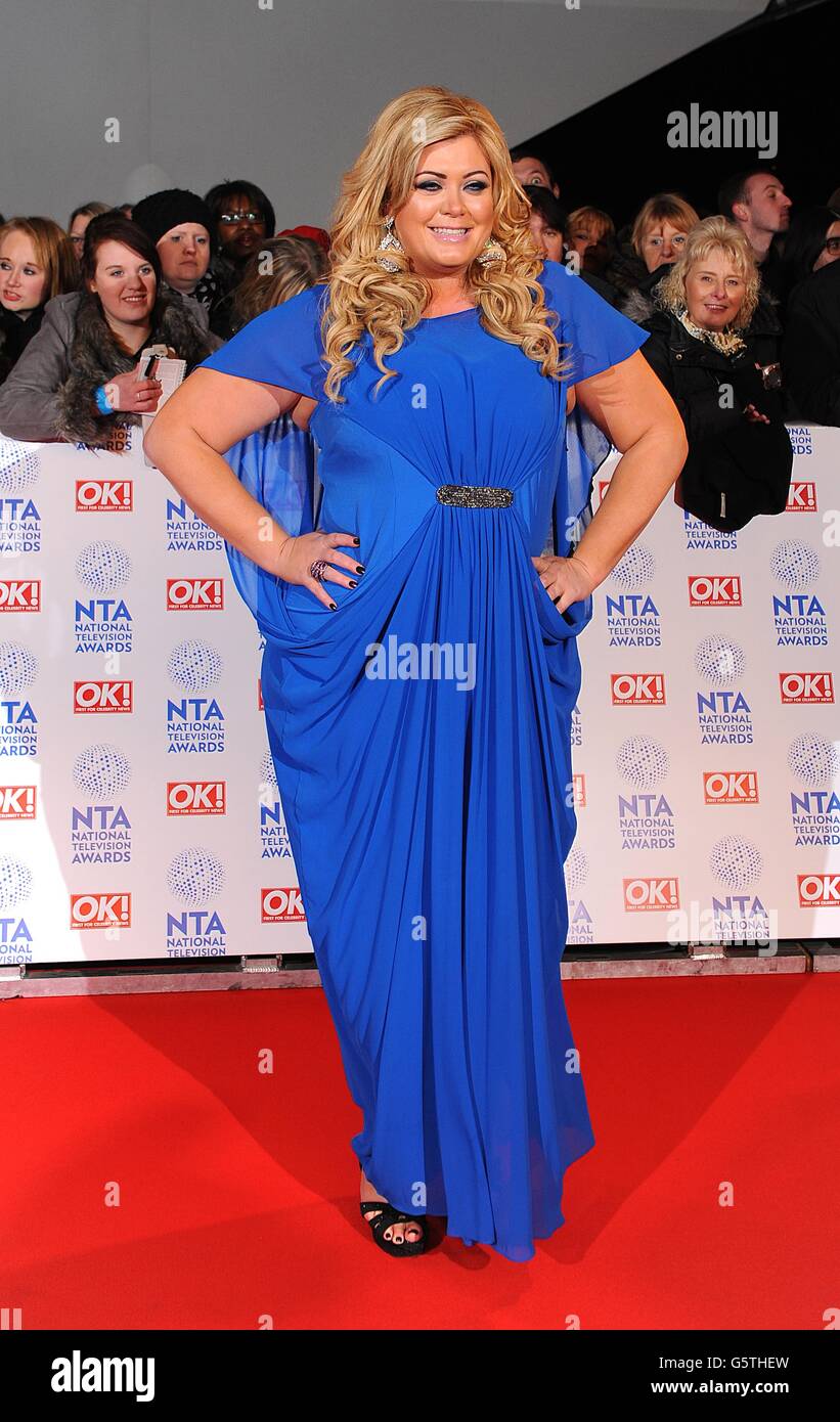 Gemma Collins bei der Ankunft für die National Television Awards 2013 in der O2 Arena, London. Stockfoto